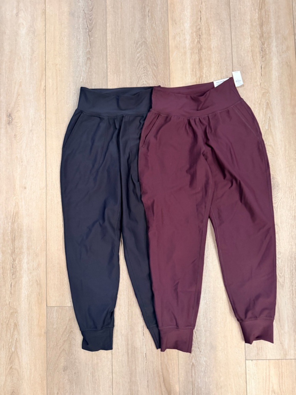 Womens old navy Stretch Jogger Pants - Black & Burgundy